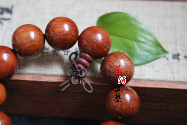 Men's Live Streaming Welfare Scented Rosewood Wooden Prayer Beads Rosary Tie Bracelet
