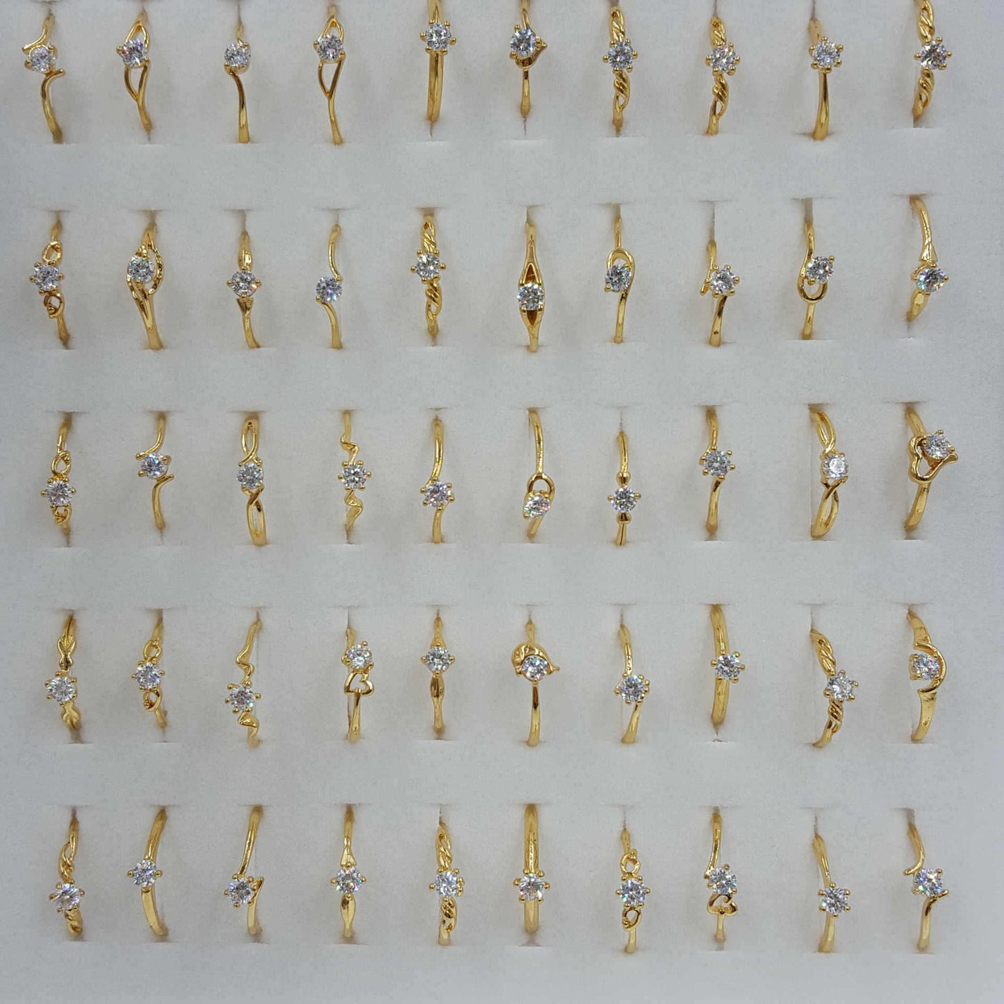 Live Plated Real Platinum Zircon Diamond Rings