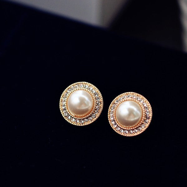 Fashion Big Flower Bird's Nest Diamond Ears Rings