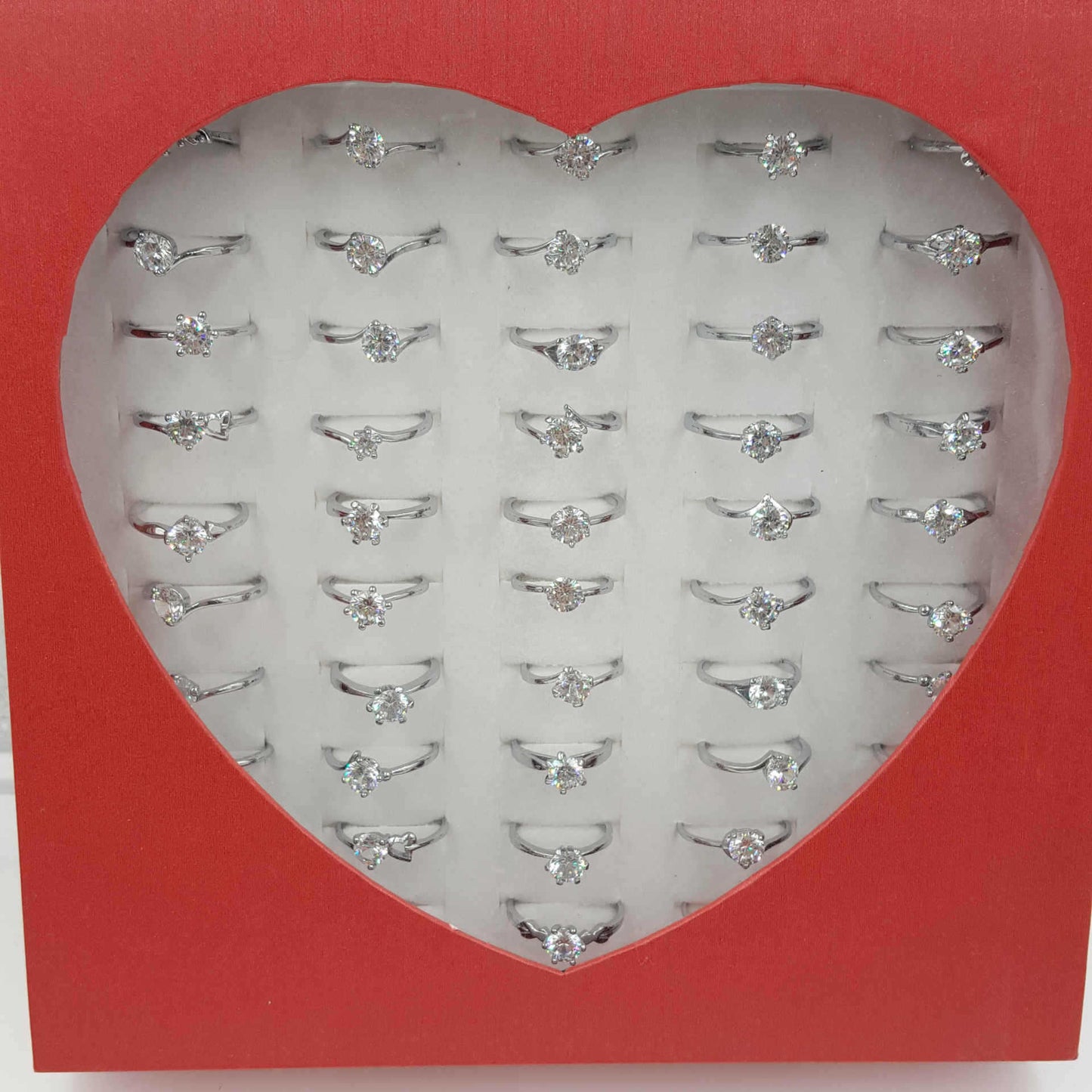 Live Plated Real Platinum Zircon Diamond Rings