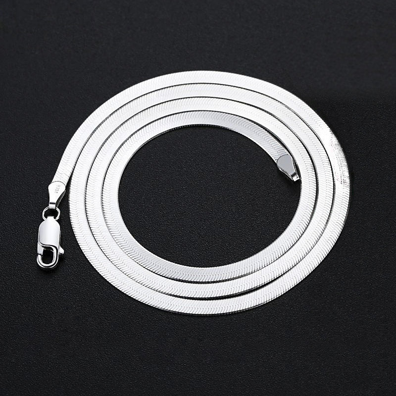 Women's & Men's Blade Chain Short Clavicle Welcome To Flat Necklace