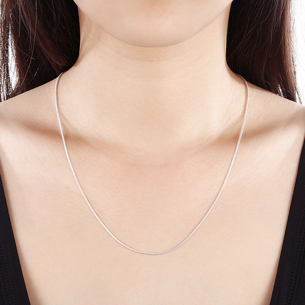 Sier-plated Snake Chain Simple Characteristic Fashion Necklaces