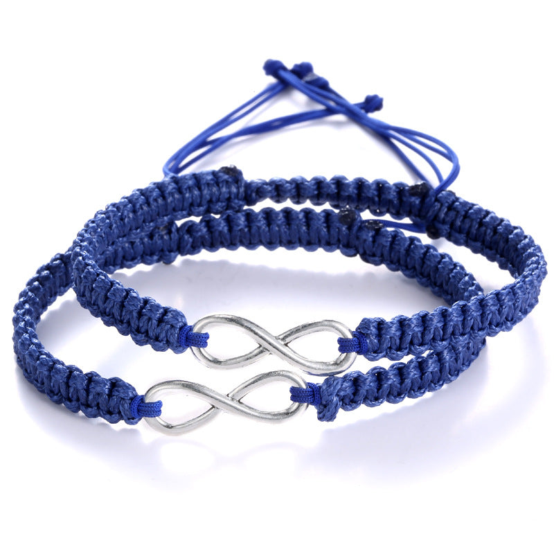 Lucky Carrying Strap Hand-woven Adjustable Two-piece Bracelet