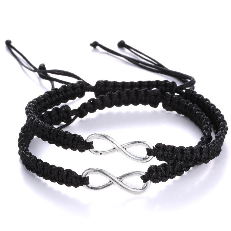 Lucky Carrying Strap Hand-woven Adjustable Two-piece Bracelet