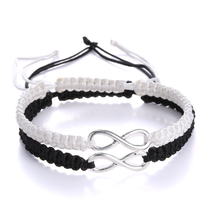 Lucky Carrying Strap Hand-woven Adjustable Two-piece Bracelet