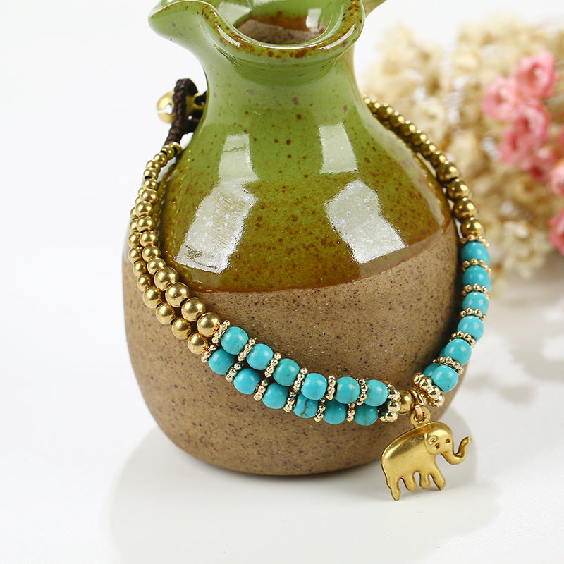Women's Hand-woven Turquoise Vintage Animal Hand Bracelets