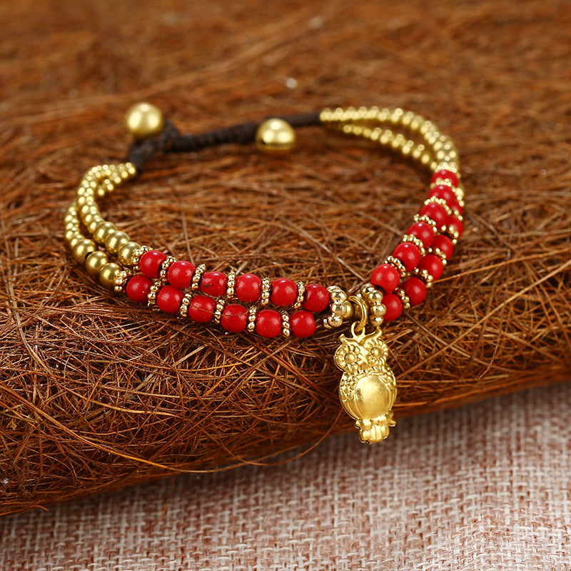 Women's Hand-woven Turquoise Vintage Animal Hand Bracelets