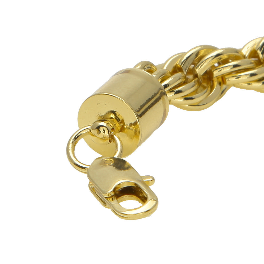 Trend Twisted String Chain High Quality Gold-plated Twist Bracelet
