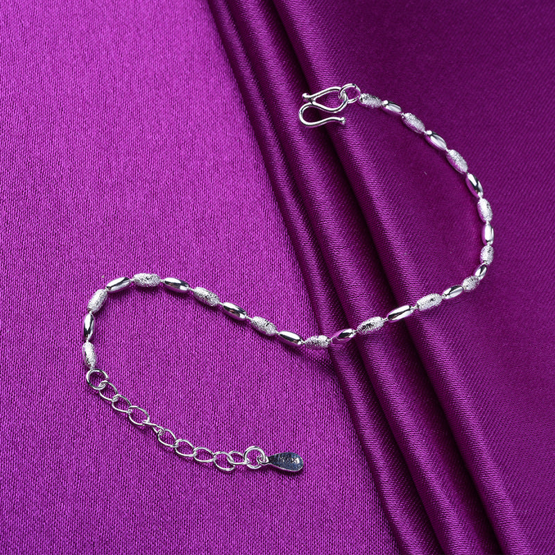 Olive Grain Small Beads Sier Korean Lanyard Bracelet