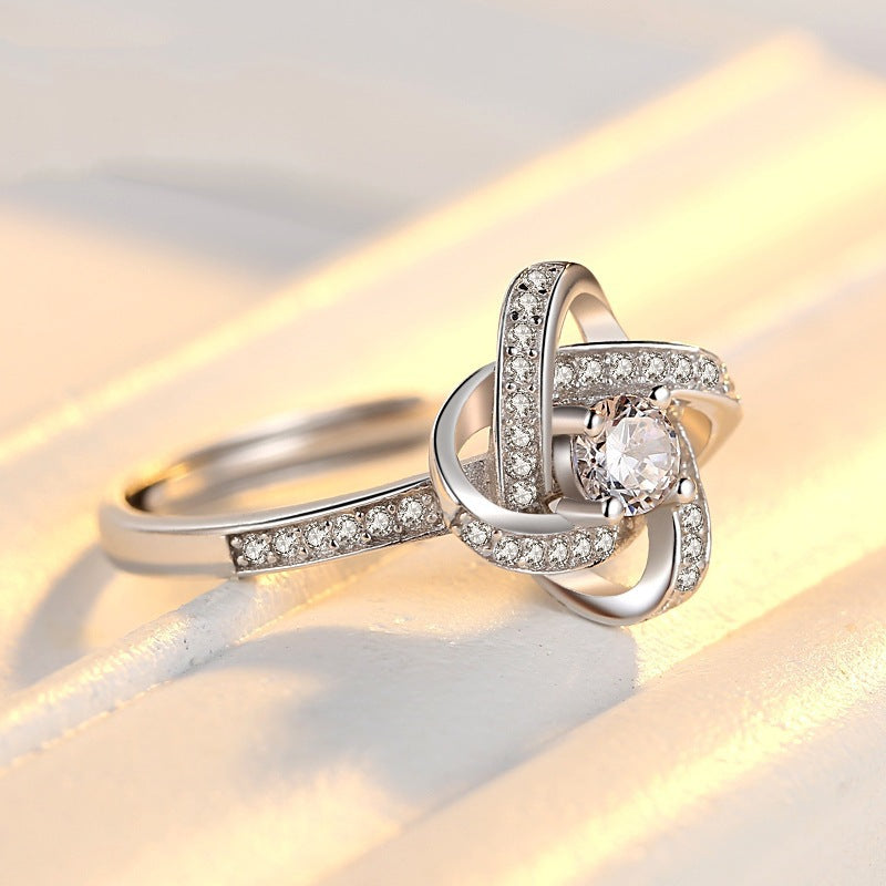 Love Index Finger Simple Fashion Personality Clover Rings