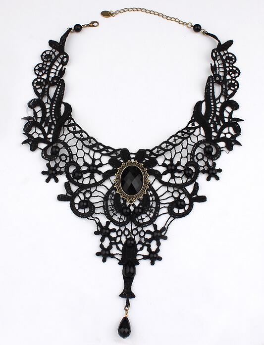 Women's Gothic Lace For Simplicity Exaggeration Black Necklaces