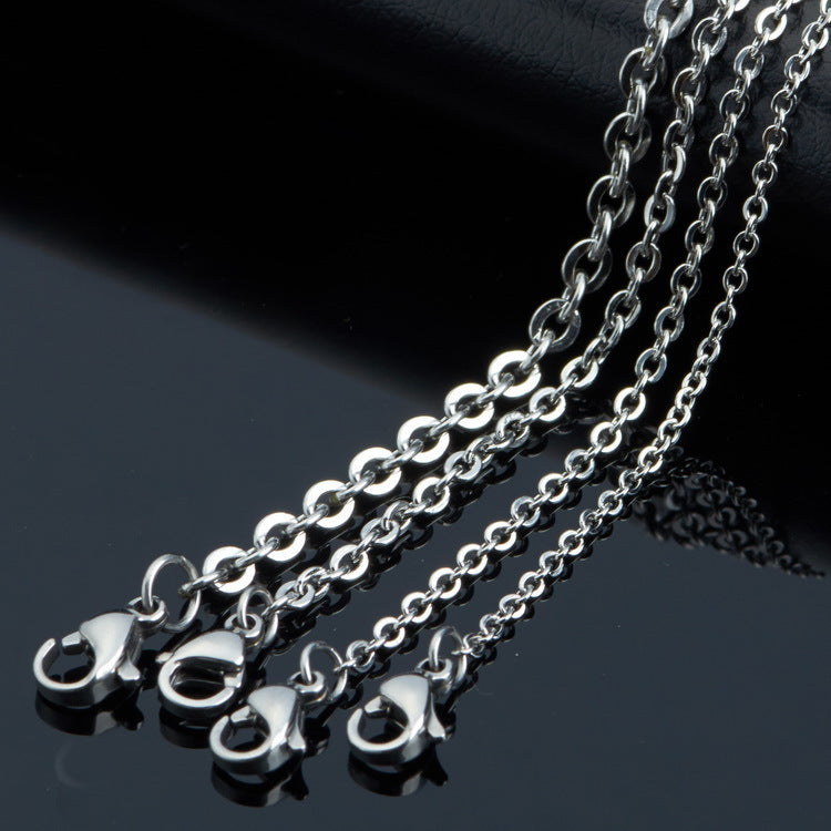 Stainless Steel Thin Chain Single Vertical Necklaces