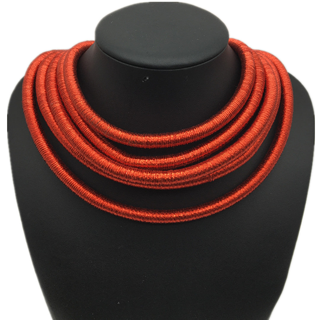 Women's Exaggerated Woven For Clavicle Chain Necklaces