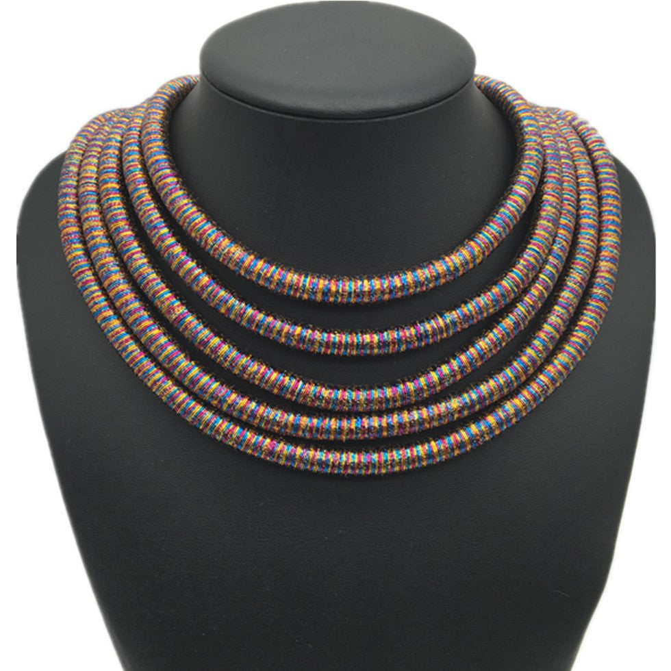 Women's Exaggerated Woven For Clavicle Chain Necklaces