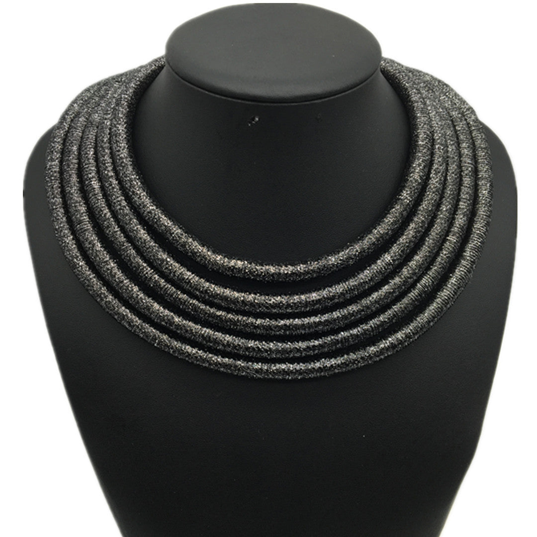 Women's Exaggerated Woven For Clavicle Chain Necklaces