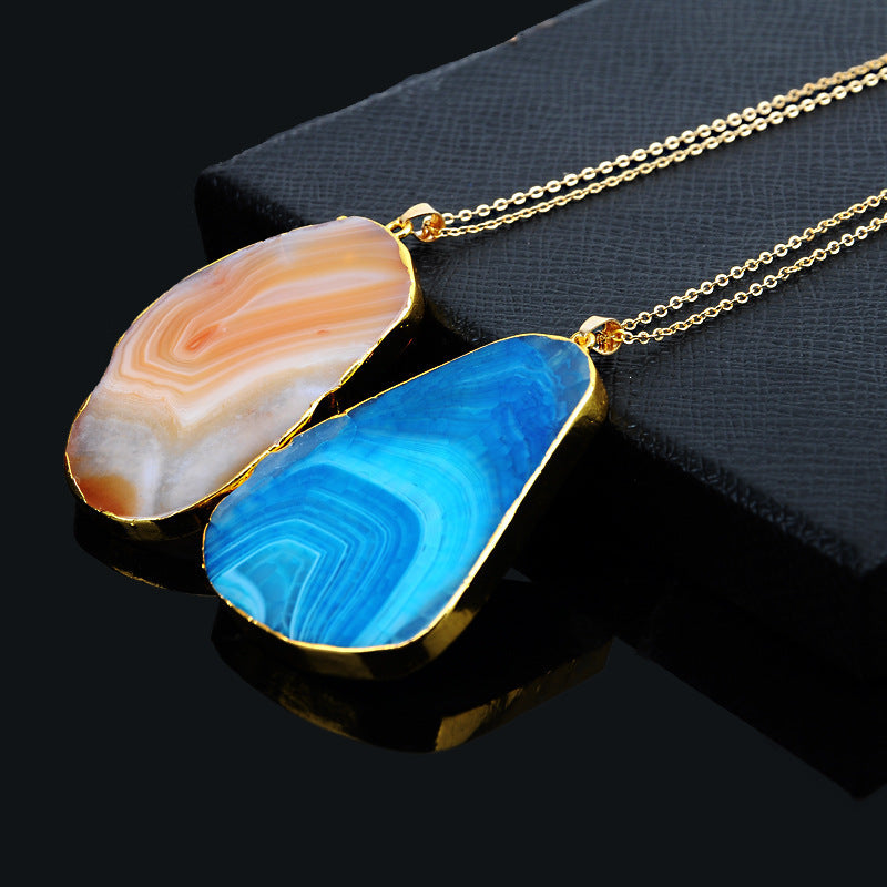 Crystal Cut Pattern Geometric Irregular Clavicle Chain Neck Necklace