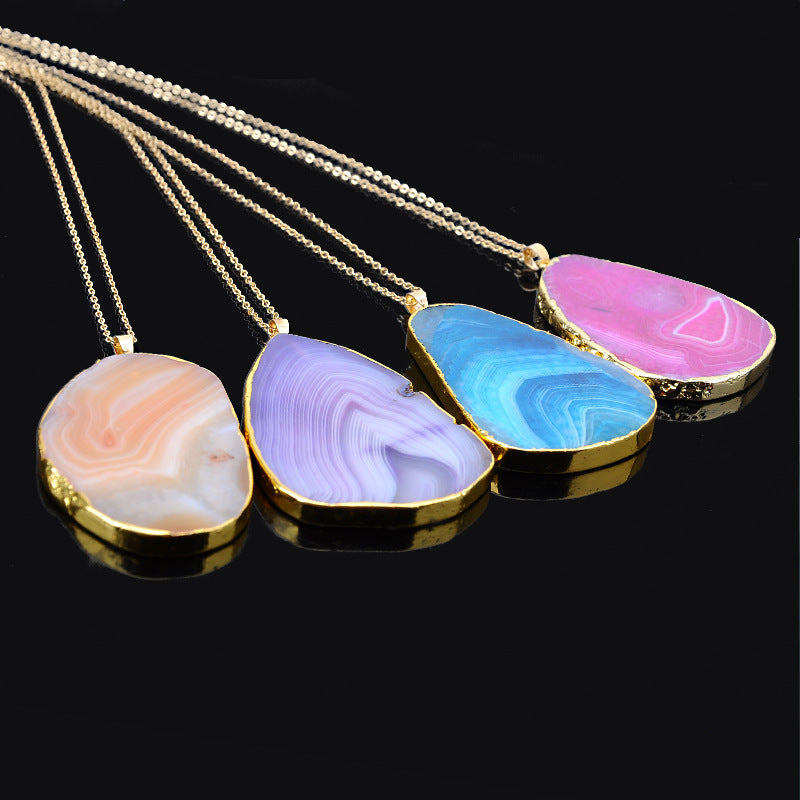 Crystal Cut Pattern Geometric Irregular Clavicle Chain Neck Necklace