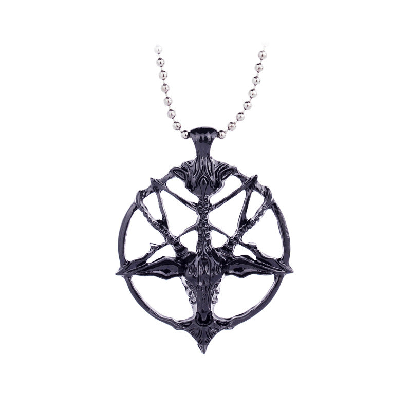 Women's Ornament Vintage Skull Pan Shenyang Head Round Necklaces