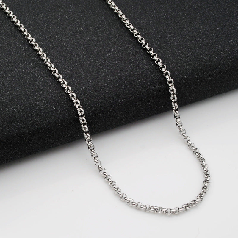 Stainless Steel Titanium Chain Thick Round Necklaces