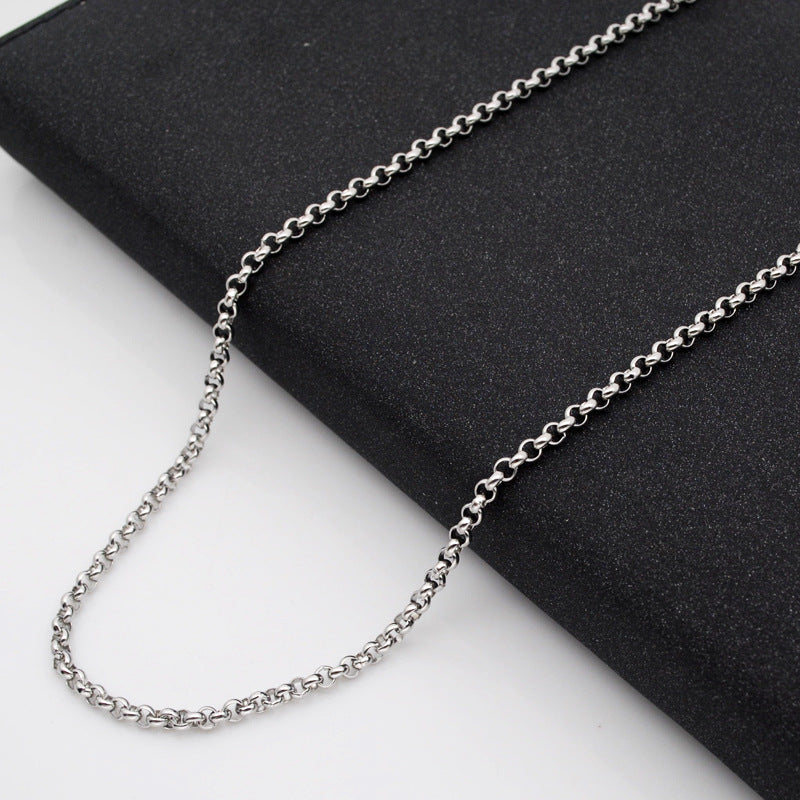 Stainless Steel Titanium Chain Thick Round Necklaces