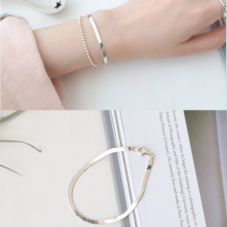 Women's Flat Snake Blade Fresh Hand Short Bracelets