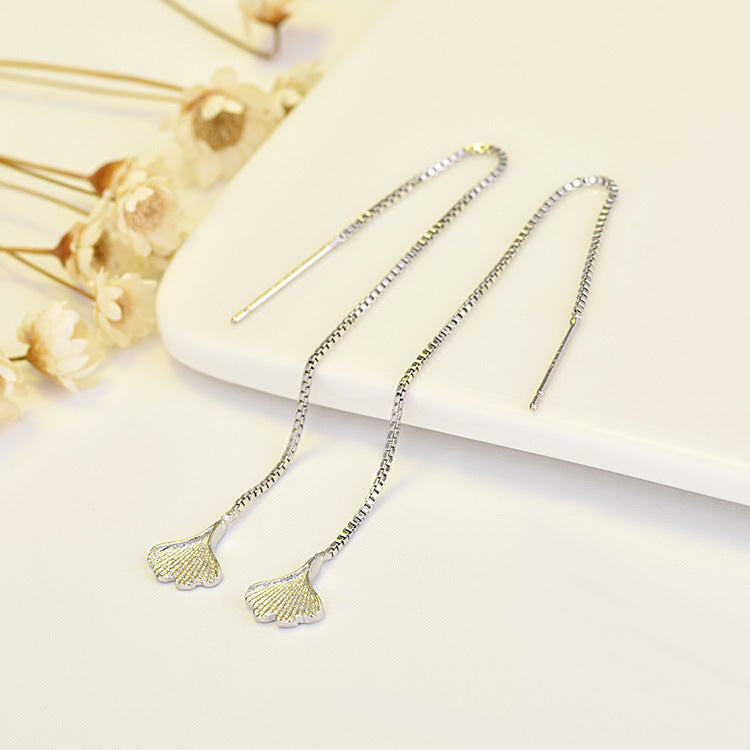 Stars Triangle Round Long Pearl Geometric String Earrings
