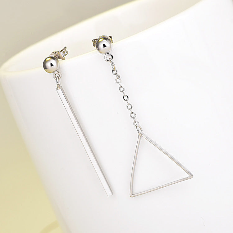 Stars Triangle Round Long Pearl Geometric String Earrings