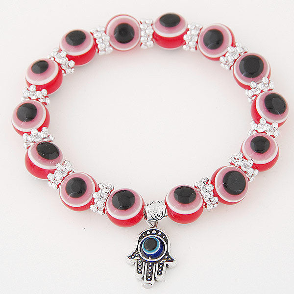 Blue Eyes Bead Fatima Hand Evil Bracelets