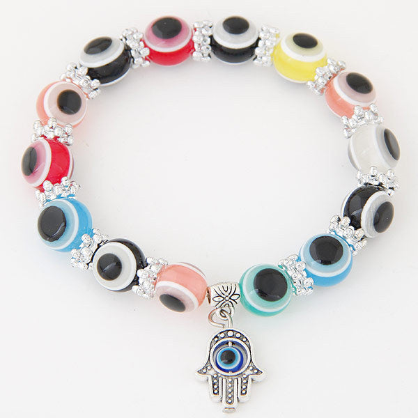 Blue Eyes Bead Fatima Hand Evil Bracelets