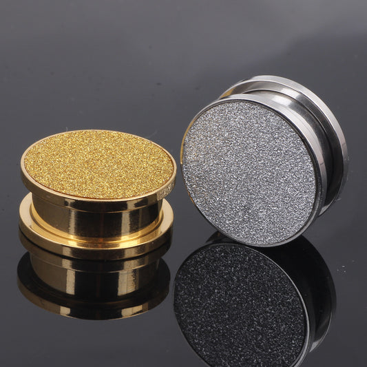 Large Surface Frosted Ear Extender Human Body Stud Earrings
