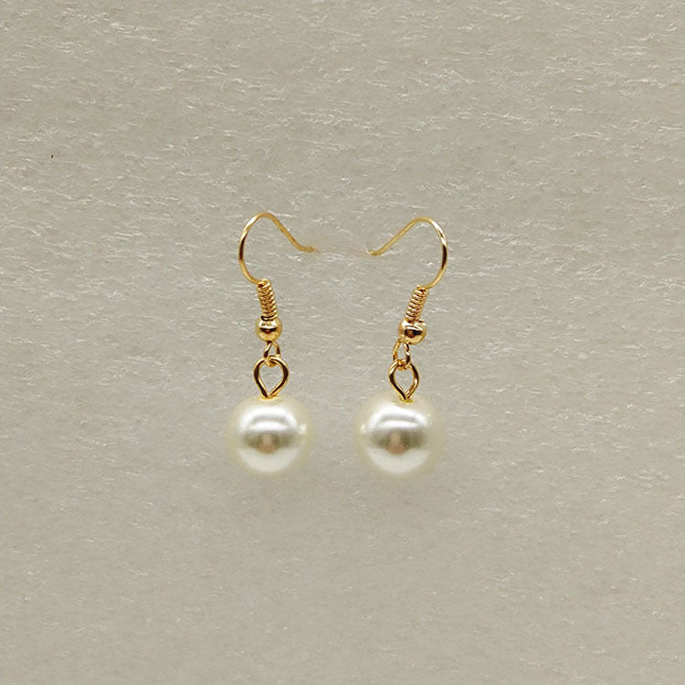 Goods Tassel Simple Artificial Pearl Crystal Earrings