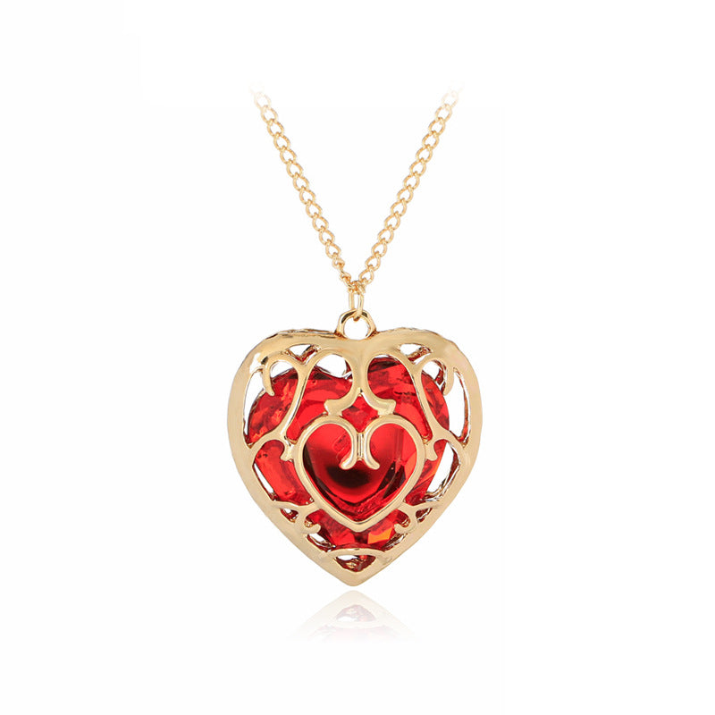 Ornament Hollow Heart Crystal Hot Peripheral Necklaces