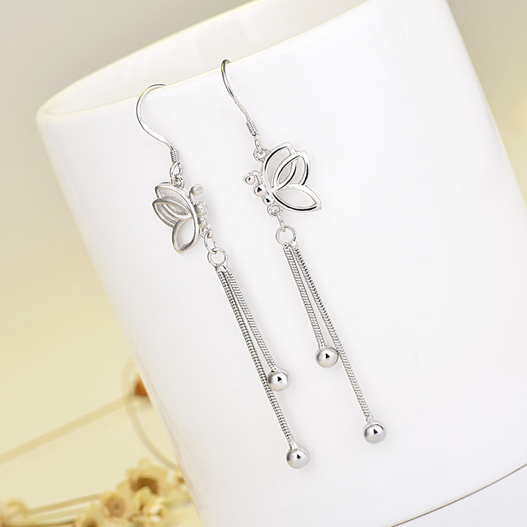 Stars Triangle Round Long Pearl Geometric String Earrings