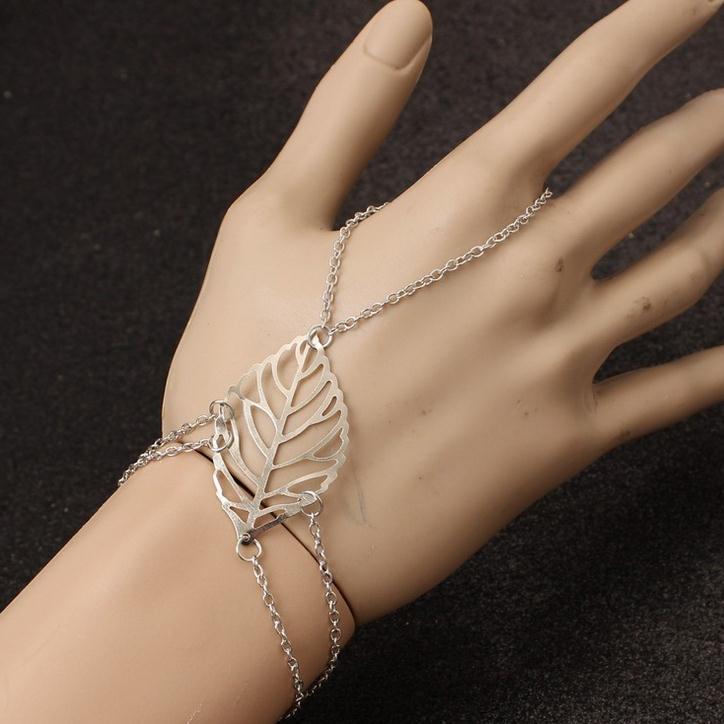 One Leaf Alloy Mori Style Simple Bracelet