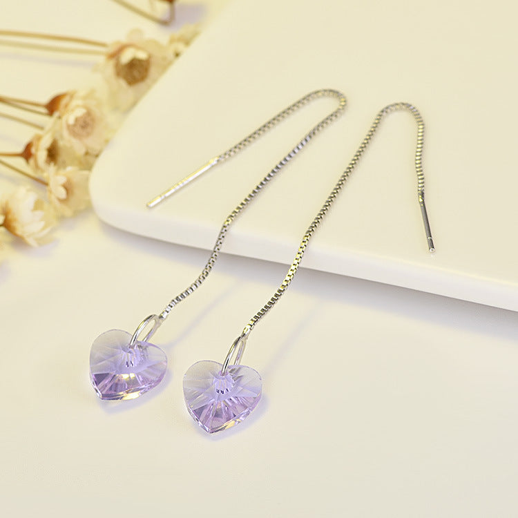Stars Triangle Round Long Pearl Geometric String Earrings