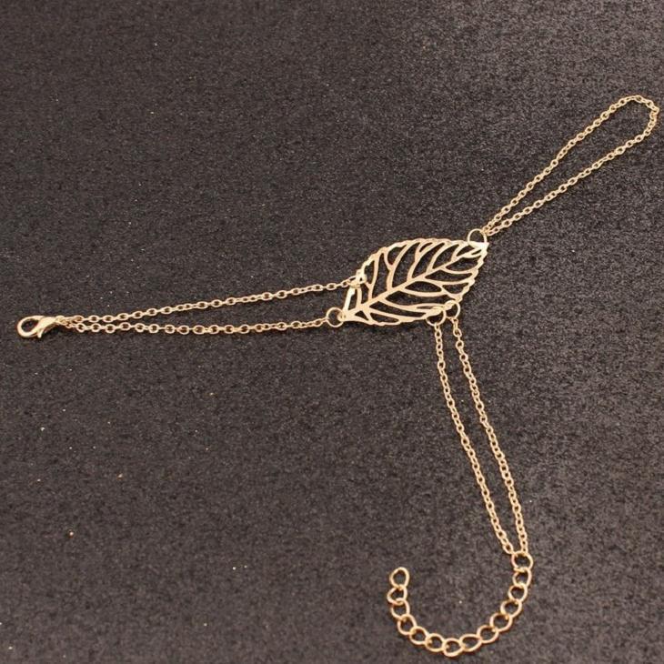 One Leaf Alloy Mori Style Simple Bracelet