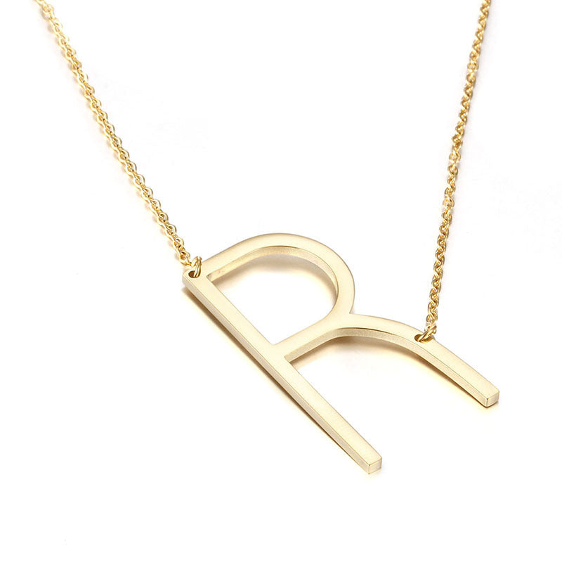 Women's Letters Clavicle For Fashion Titanium Steel Necklaces