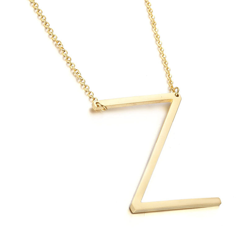 Women's Letters Clavicle For Fashion Titanium Steel Necklaces