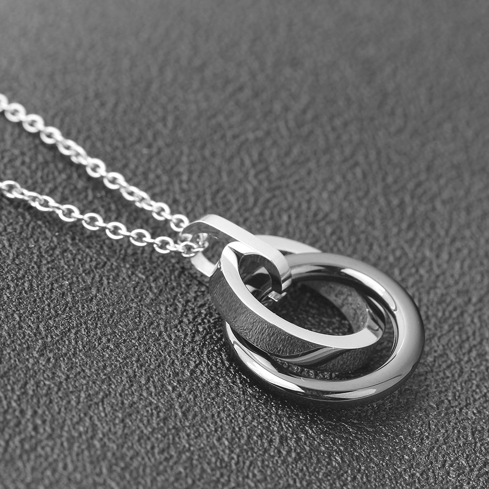 Simple Personality Black White Cross Ceramic Clavicle Chain Pendants