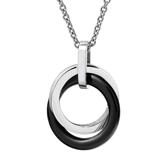 Simple Personality Black White Cross Ceramic Clavicle Chain Pendants