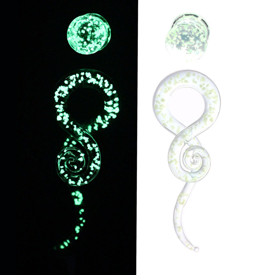 Glass Auricle Luminous Ear Amplifier Piercing Earrings