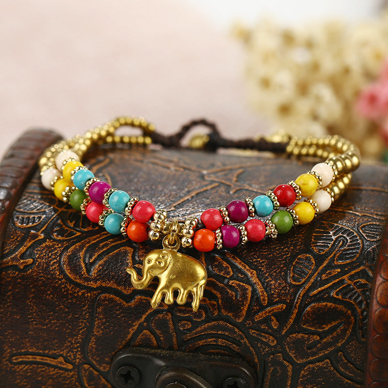 Women's Hand-woven Turquoise Vintage Animal Hand Bracelets