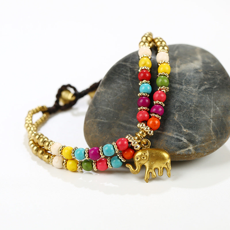 Women's Hand-woven Turquoise Vintage Animal Hand Bracelets