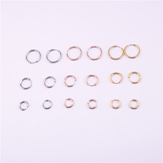 Steel Rose Gold Simple Personality Elegant Earrings