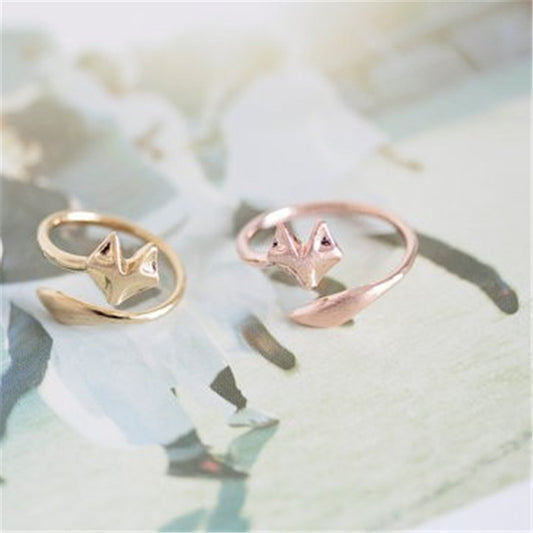 Creative Popular Cute Personality Fox Adjustable Rings