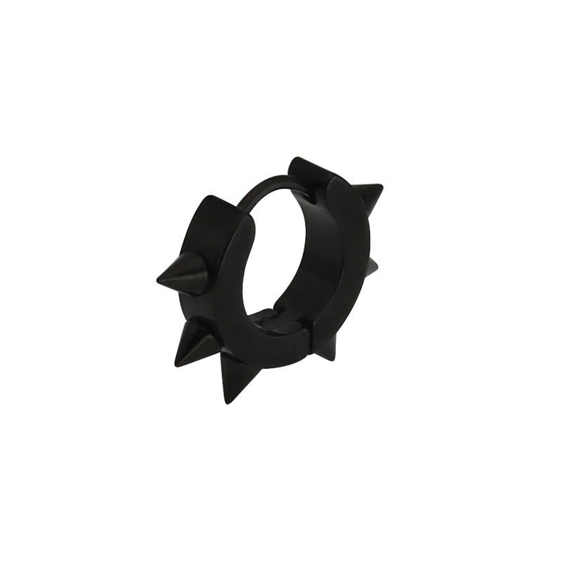 Women's & Men's Fashion Punk Rivet Sharp Cone Titanium Steel Clip Stainless Piercing Ear Buckle
