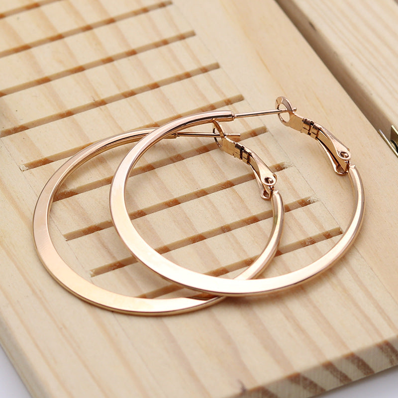 Flat Round High Profile Large Tassel Simple Earrings