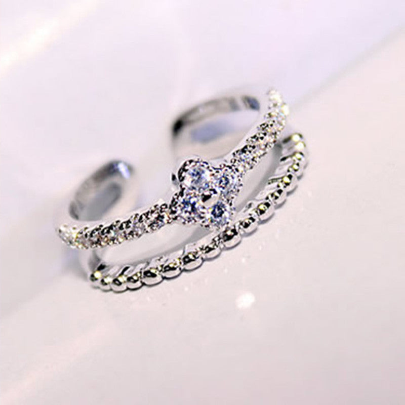 Elegant High-grade Heart-shaped Female Simple Opening Bracelets