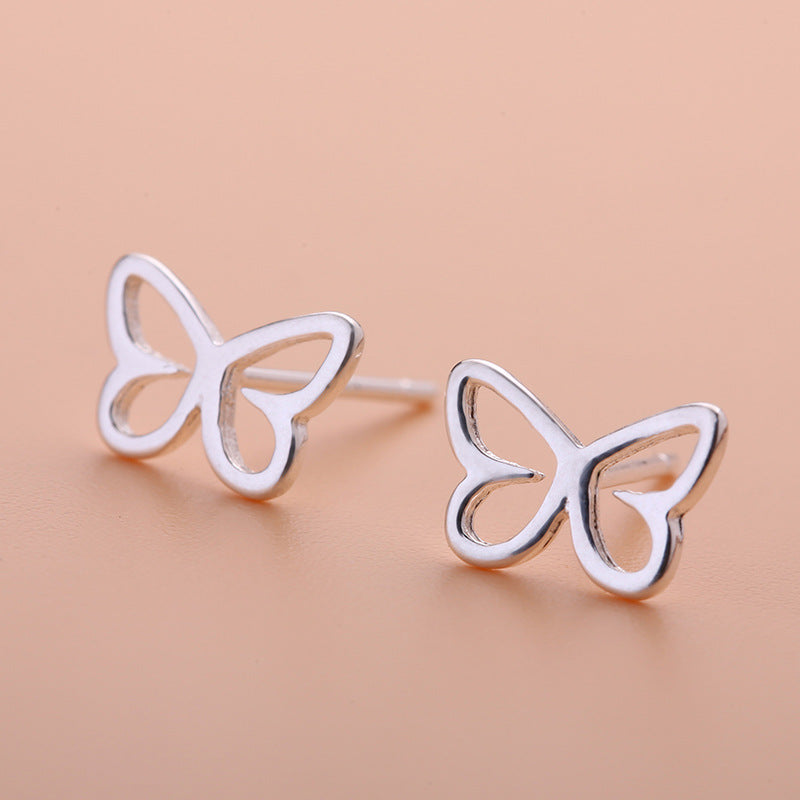 Graceful Petite Statement Cat Korean Style Stud Earrings