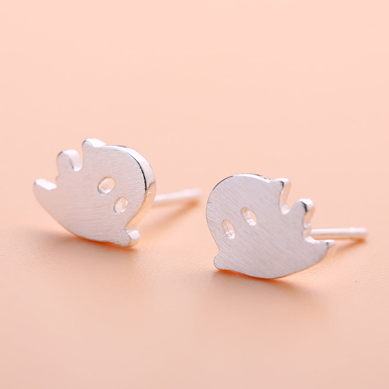 Graceful Petite Statement Cat Korean Style Stud Earrings